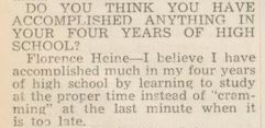 Clip from 1938 Ho-Hi Life, featuring Florence Heine