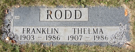 Franklin Rodd gravestone, Class of 1921