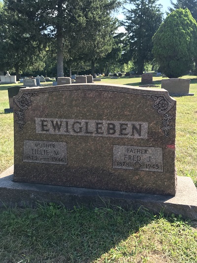 Fred Ewigleben gravestone, Treasurer