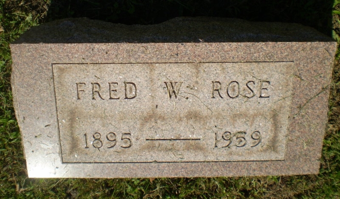 Fred Rose gravestone, Class of 1913