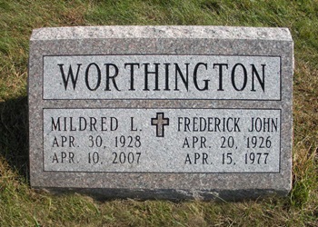 Frederick John "Jack" Worthington gravestone, Class of 1944