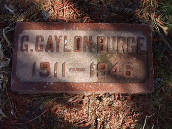Gaylon Burge gravestone, Class of 1929