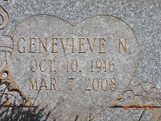 Genevieve Lincoln Haynes gravestone, Class of 1934