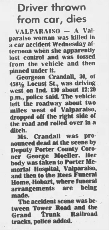 Georgean Woods Crandall obituary, Class of 1969