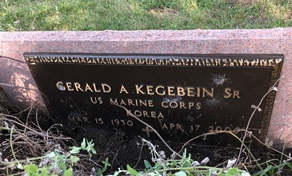 Gerald Kegebein gravestone, Class of 1948