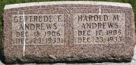 Gertrude Freeburg Andrews gravestone, Class of 1923