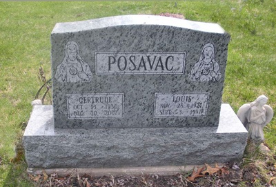 Gertrude Lach Posavac gravestone, Class of 1948