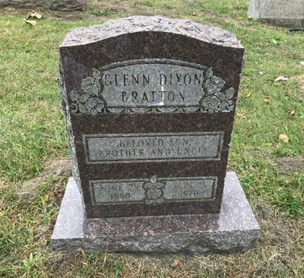 Glenn Bratton gravestone, Classof 1968