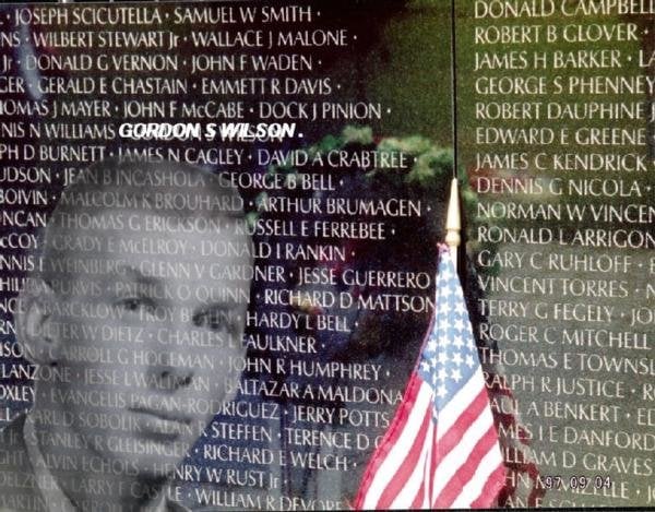 Gordon Wilson, Vietnam Wall in background