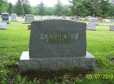 Guy Dickey gravestone, Superintendent
