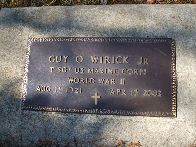 Guy Wirick, Jr. gravestone, Class of 1939