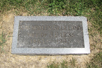 Gwendolen Gilliland Hess gravestone, Teacher