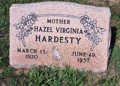 Hazel Perry Hardesty gravestone, Class of 1940