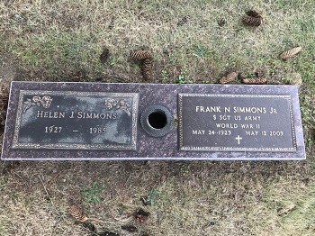 Helen Albers Simmons gravestone, Class of 1945