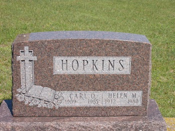 Helen Holzmer Hopkins gravestone, Class of 1930