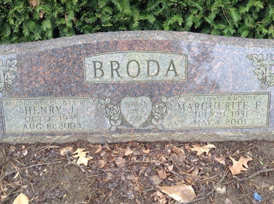 Henry Broda gravestone, Class of 1953