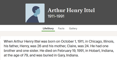 Henry Ittel life info, Class of 1932