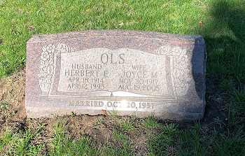 Herbert Ols, Sr. gravestone, Class of 1933