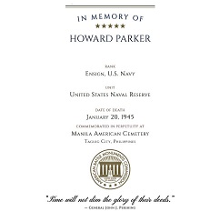 Howard Parker memorial, Class of 1940