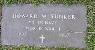 Howard Yunker gravestone, Jr. Hi Principal