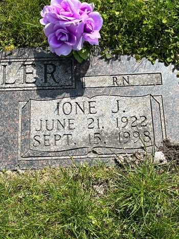 Ione Johnson Wheeler gravestone, Class of 1940