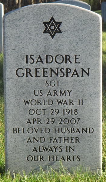 Isadore Greenspan gravestore, Class of 1939
