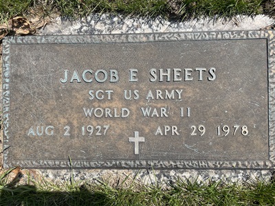 Jacob Sheets gravestone, Class of 1945