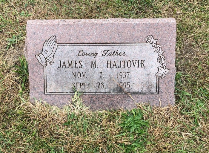 Jamees (Jim) Hajtovik gravestone, Class of 1957