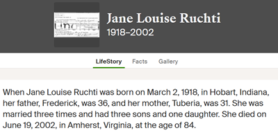 Jane Ruchti Melat Cunningham Wiggington