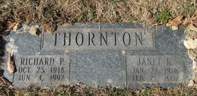 Janet Roper Thornton gravestone, Class of 1934