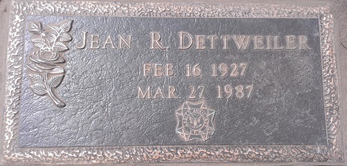 Jean Gordon Dettweiler gravestone, Class of 1945