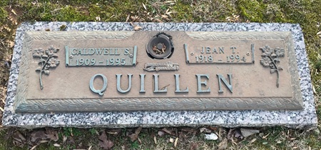 Jean Thompson Quillen gravestone, Class of 1936