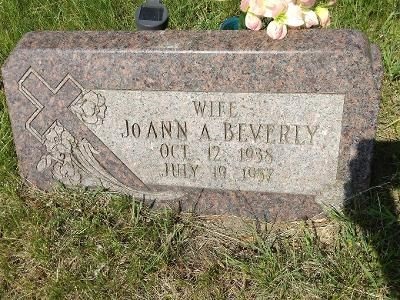 Joann Crocker Beverly gravestone, Class of 1956