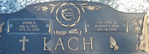John Lach gravestone, Class of 1953
