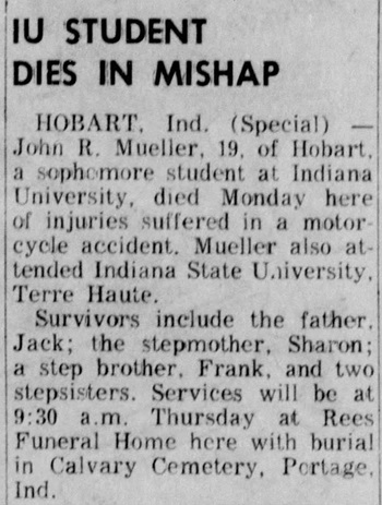 John Mueller obit, Class of 1972