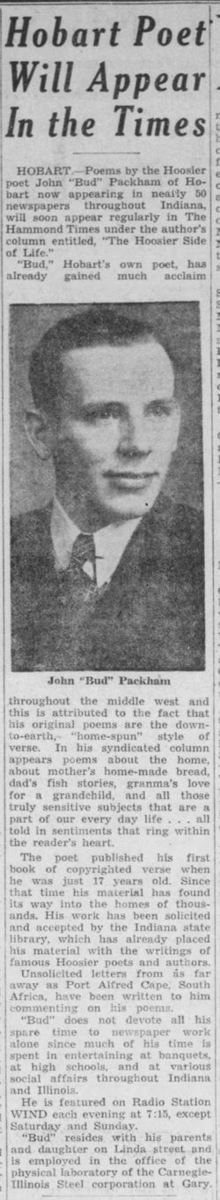 John Packham article, Class of 1936
