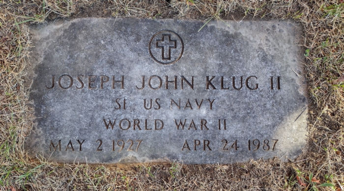 Joseph (Joe) Klug gravestone, Class of 1945