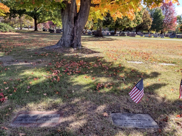 Joseph (Joe) Klug gravestone, Class of 1945