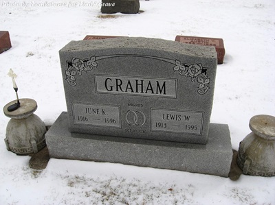 June Harris Graham gravestone, Class of 1934