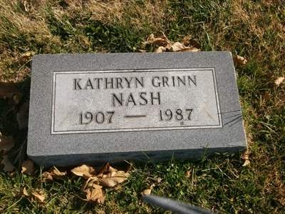 Kathryn Ginn Nash gravestone, Class of 1925