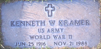 Kenneth Kramer gravestone, Class of 1936