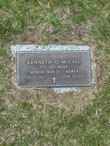 Kenneth McCall grazvestone, Class of 1945