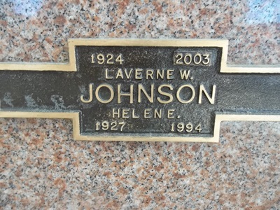 Laverne Johnson gravestone, Class of 1943
