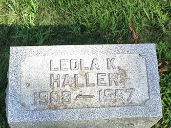Leola Kreuger Haller gravestone, Class of 1926