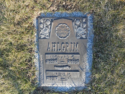 Leonard Gerald (Jerry) Ahlgrim gravestone, Class of 1948