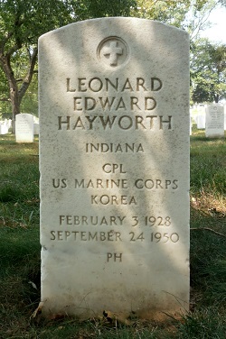 Leonard Hayworth gravestone, Class of 1945
