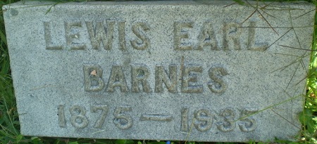 Lewis Barnes gravestone, Township Trustee