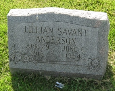 Lillian Savant Anderson gravestone, Class of 1932