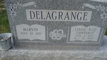 Linda Zimmerman Delagrange gravestone, Class of 1955