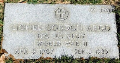 Lionel Gordon Argo gravestone, Class of 1926